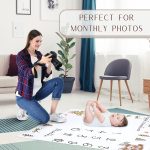 ZICOTO Modern Baby Milestone Blanket - Beautiful Woodland Friends Design for Personalized Monthly Baby Pictures - Cherish Your Adorable Babys Boy Or Girl Milestones Forever - Image 4
